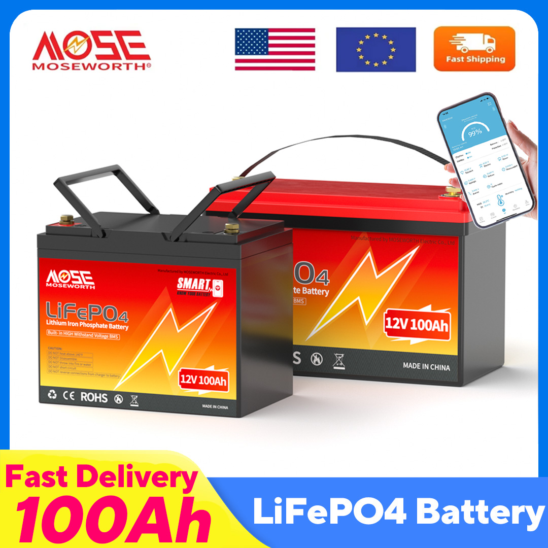 Lifepo4 12V 100Ah Bms Bluetooth - MOSEWORTH LiFePO4 12 فولت 100 أمبير