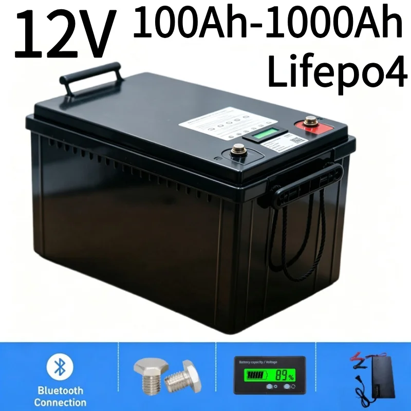 Lifepo4 12V 100Ah Bms Bluetooth - بطارية ليثيوم أيون 12 فولت LiFePO4