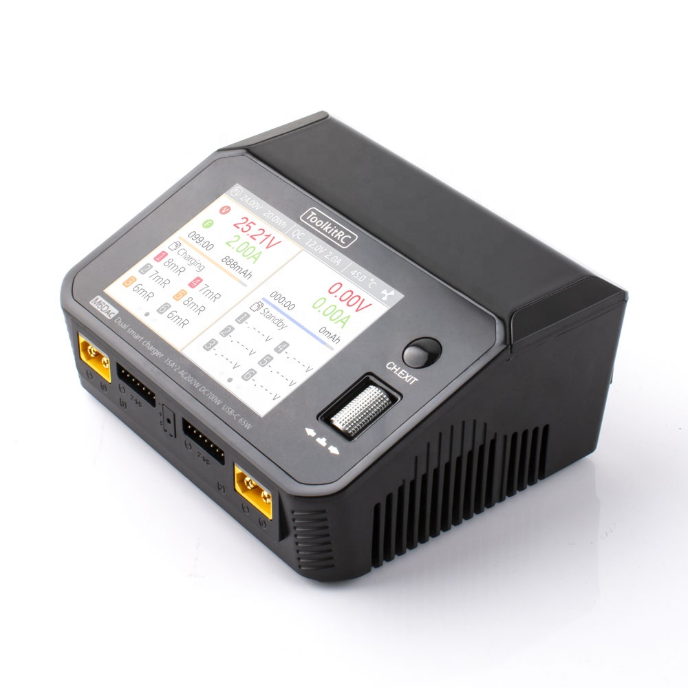 Toolkitrc M6Dac Smart Charger - شاحن ذكي مزدوج Toolkitrc M6DAC بقوة