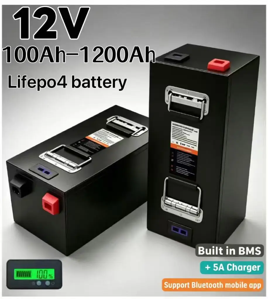 Lifepo4 12V 100Ah Bms Bluetooth - بطارية ليثيوم LiFePO4 12 فولت بسعة