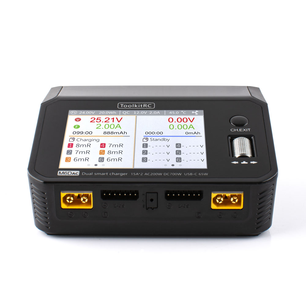 Toolkitrc M6Dac Smart Charger - ToolkitRC M6DAC التيار المتناوب 200 واط