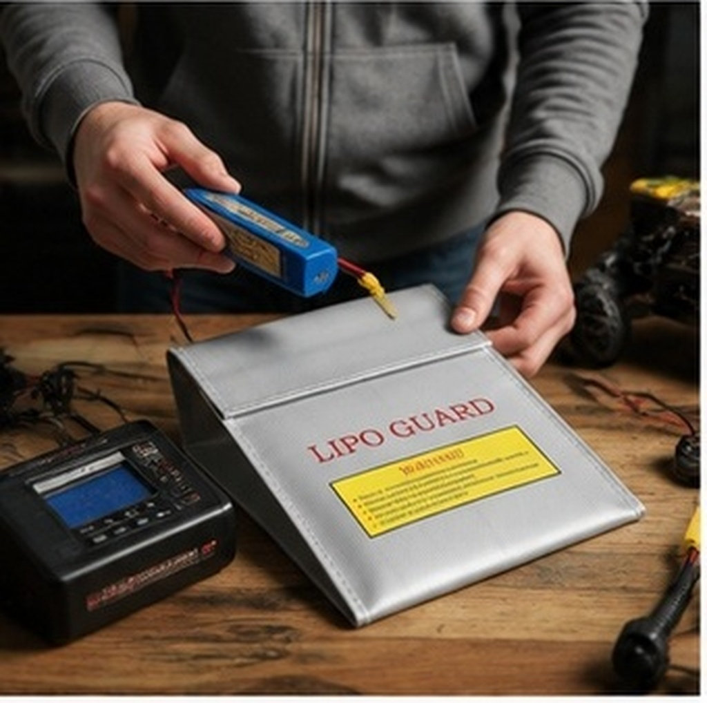 Lipo Battery Fireproof Safety Charge Box - حقيبة أمان ليبو مقاس 18×23 سم