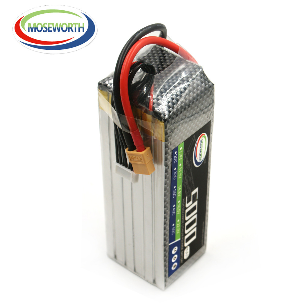 6S Lipo Battery 22.2V 5000Mah - بطارية لعبة LiPo 6S 22.2V 5000mAh
