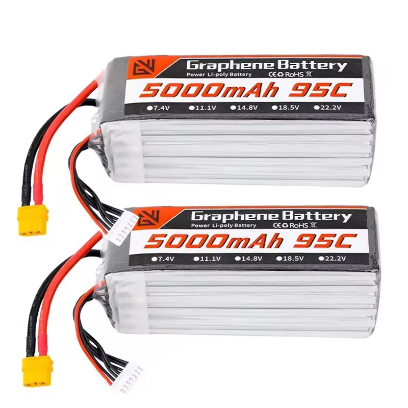 6S Lipo Battery 22.2V 5000Mah - بطارية ليبو 6S 5000mAh XT60 XT90