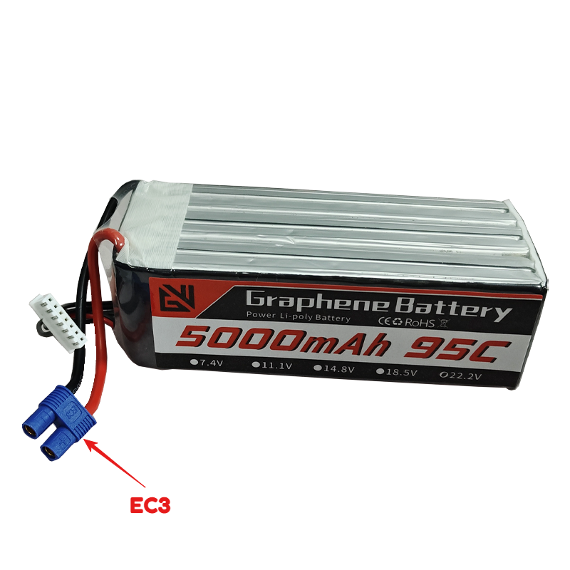 بطارية ليثيوم بوليمر عالية الس - مراجعة 6S Lipo Battery 22.2V 5000Mah وسعره