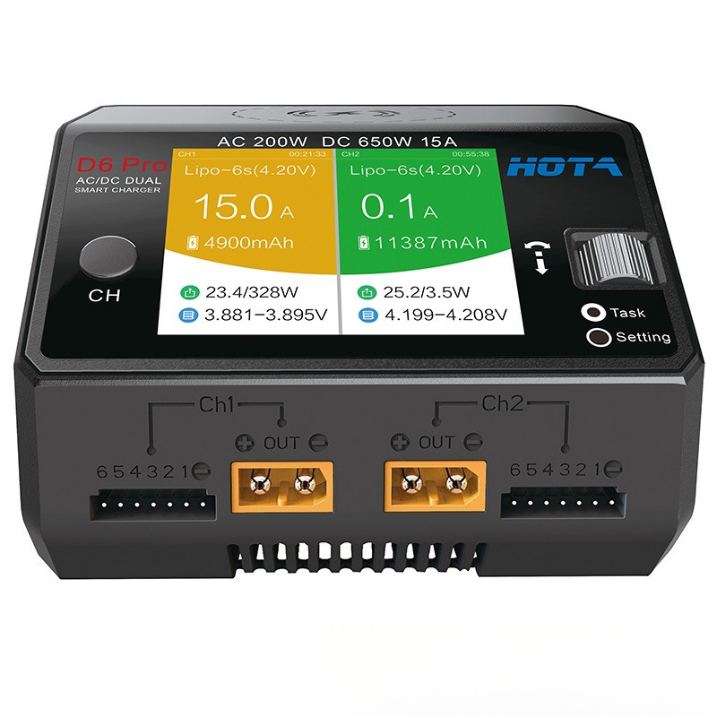 شاحن توازن HOTA D6 Pro بقوة 65 - مراجعة Hota D6 Pro Dual Lipo Charger وسعره