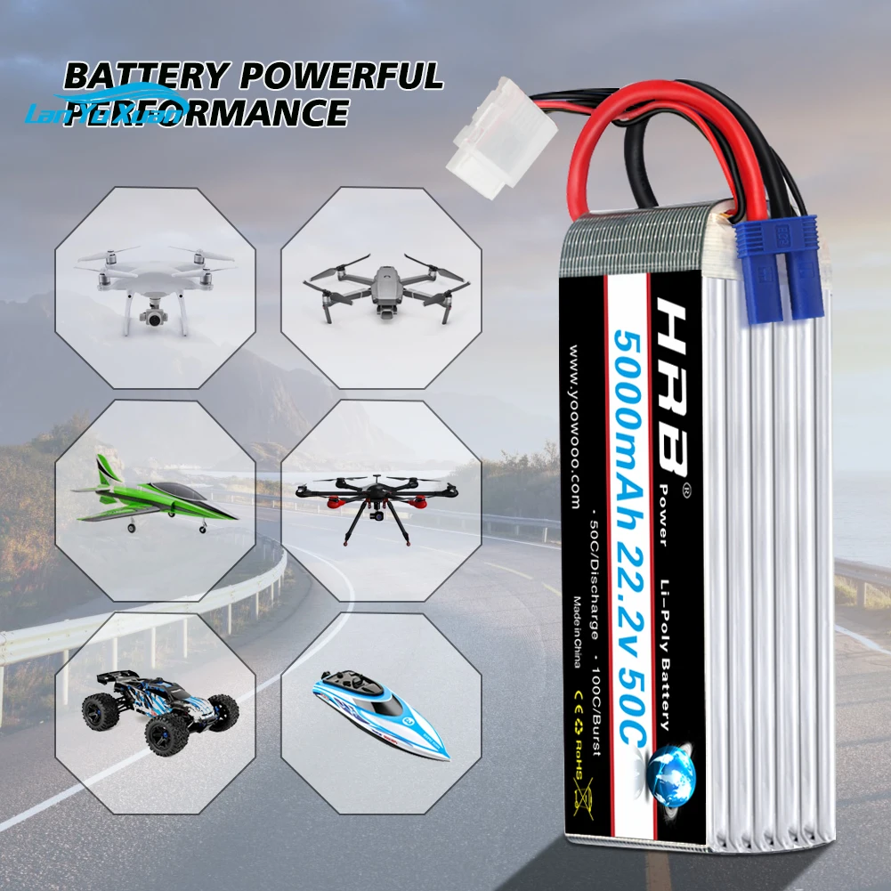 2 قطعة 6S يبو بطارية 22.2 فولت - مراجعة 6S Lipo Battery 22.2V 5000Mah وسعره