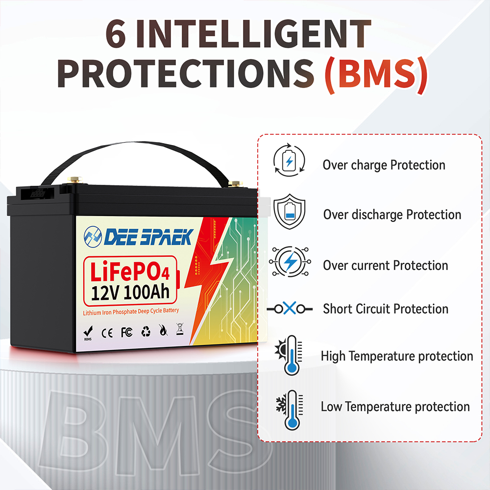 بطارية DEEPSPAEK 12V 100Ah Lif - مراجعة Lifepo4 12V 100Ah Bms Bluetooth وسعره