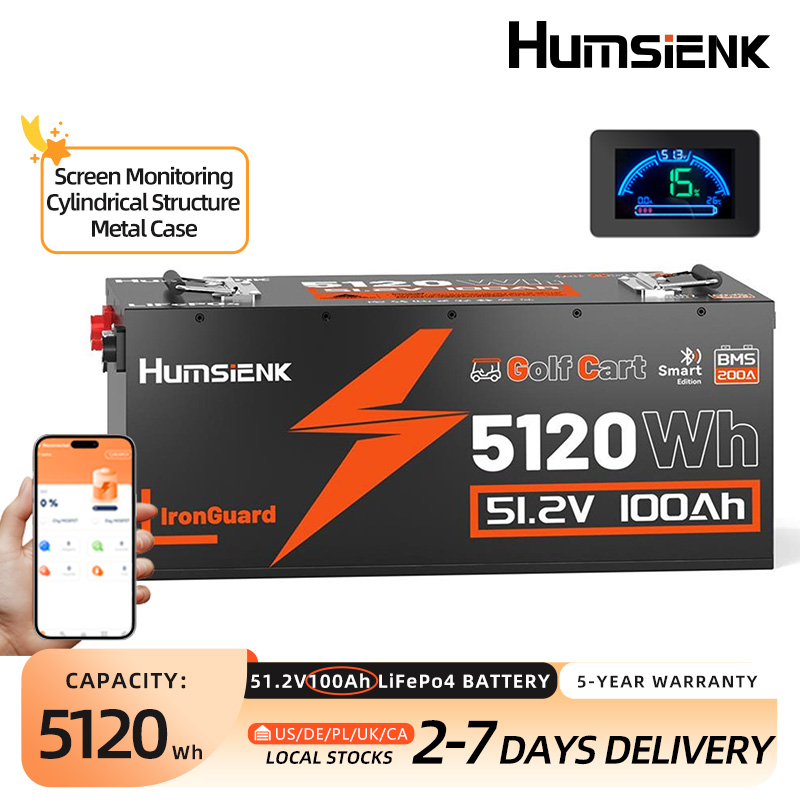 بطارية Humsienk LiFePO4 48 فول - مراجعة Lifepo4 12V 100Ah Bms Bluetooth وسعره