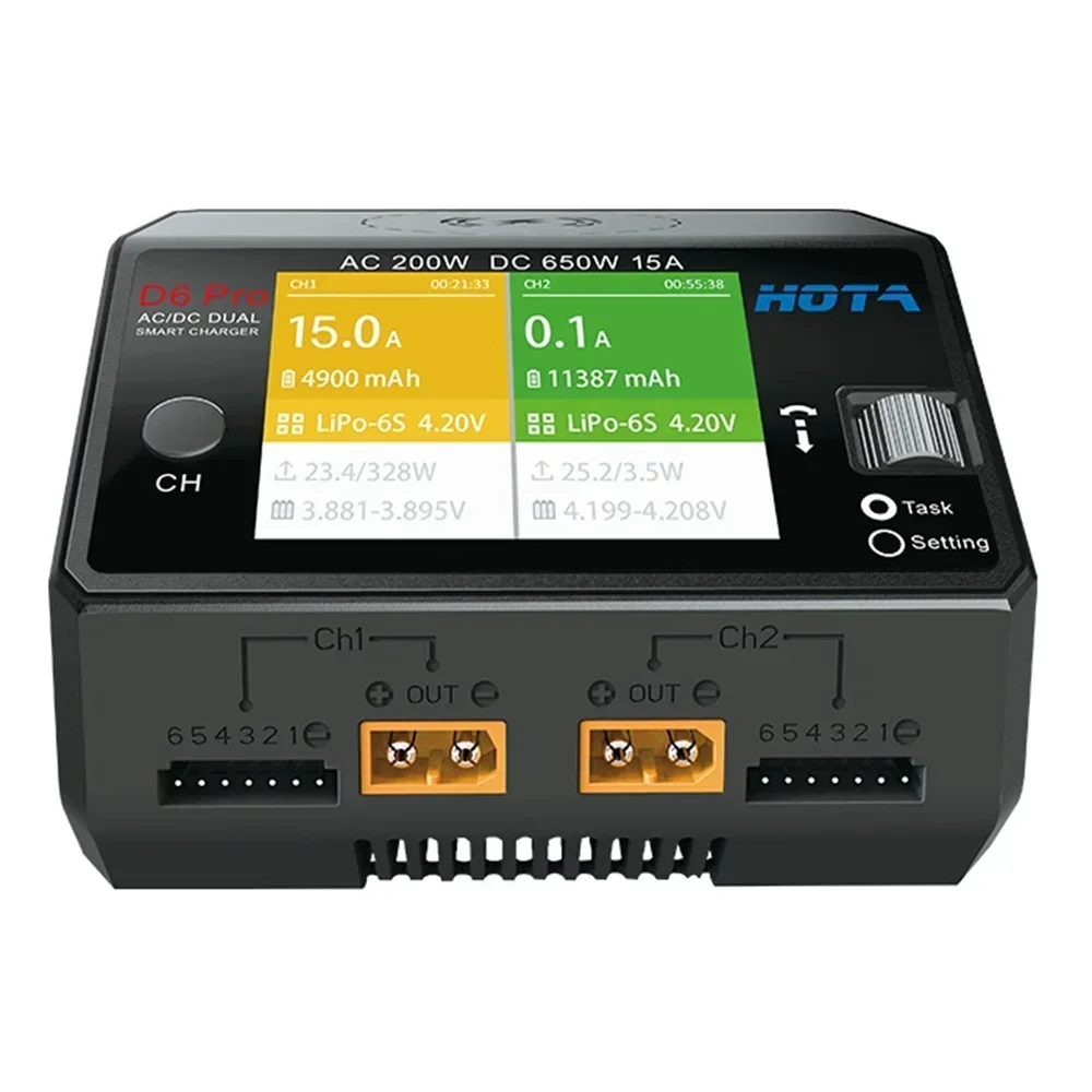 شاحن ذكي ثنائي القناة HOTA D6  - مراجعة Hota D6 Pro Dual Lipo Charger وسعره