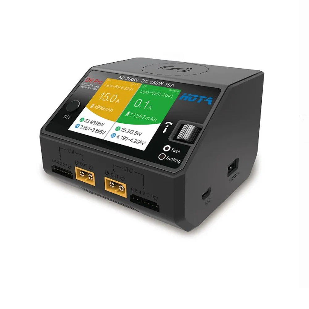 شاحن بطارية ذكي لاسلكي HOTA D6 - مراجعة Hota D6 Pro Dual Lipo Charger وسعره