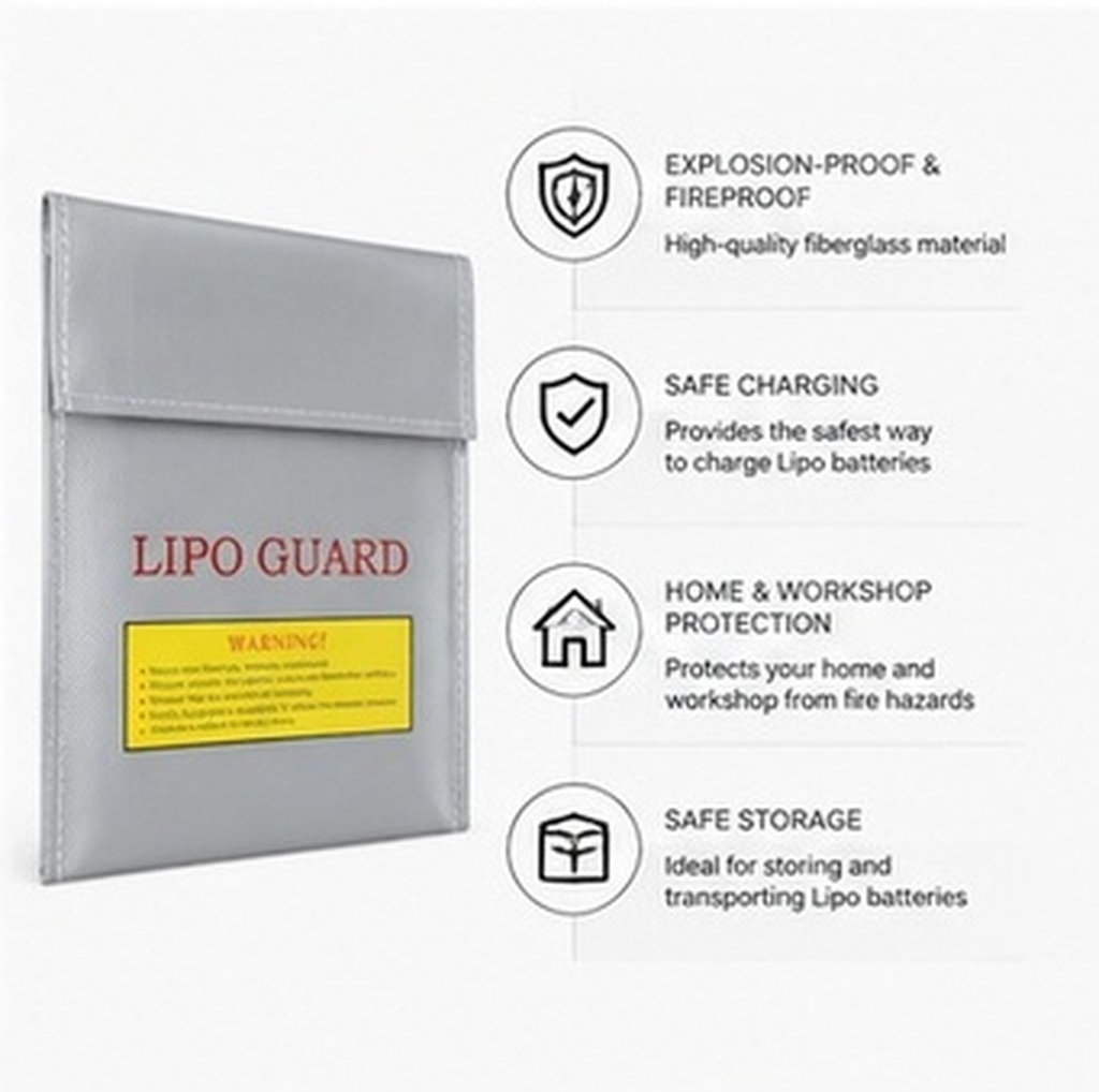 حقيبة حماية احترافية مقاومة لل - مراجعة Lipo Battery Fireproof Safety Charge Box وسعره