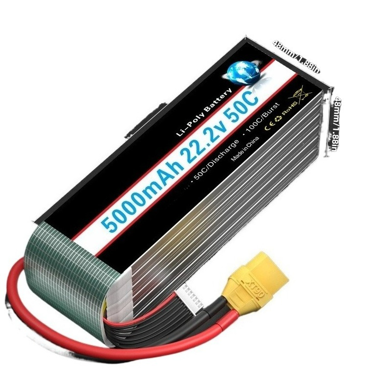 جديد 5000/6000mah 22.2V يبو بط - مراجعة 6S Lipo Battery 22.2V 5000Mah وسعره