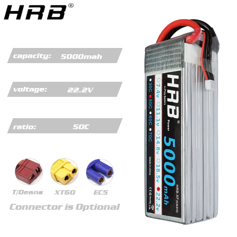 بطارية ليبو HRB 6S 22.2 فولت 5 - مراجعة 6S Lipo Battery 22.2V 5000Mah وسعره