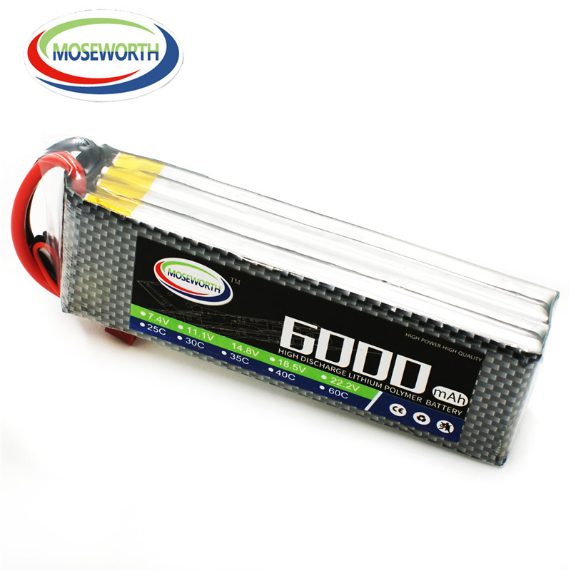 4S 14.8 فولت 6000 مللي أمبير R - مراجعة 4S Lipo Battery 14.8V 6000Mah وسعره