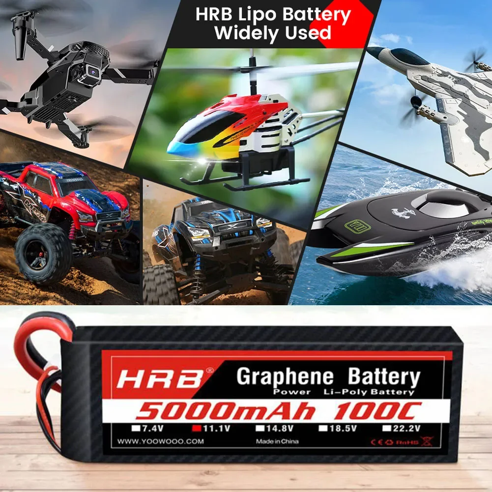 2 قطعة بطارية الجرافين 2S 3S 4 - مراجعة 6S Lipo Battery 22.2V 5000Mah وسعره