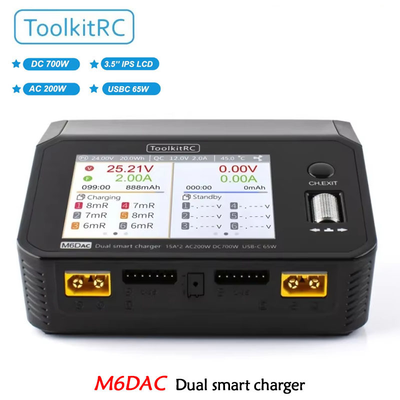 ToolkitRC M6DAC شاحن ذكي مزدوج - مراجعة Toolkitrc M6Dac Smart Charger وسعره