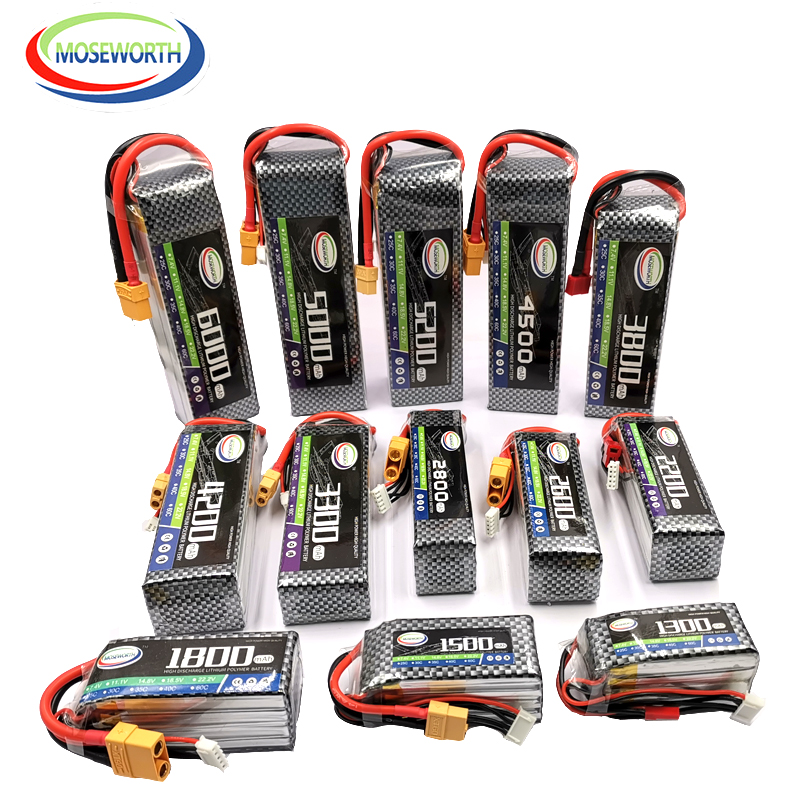 2S 3S 4S 6S RC يبو بطارية 7.4V - مراجعة 4S Lipo Battery 14.8V 6000Mah وسعره