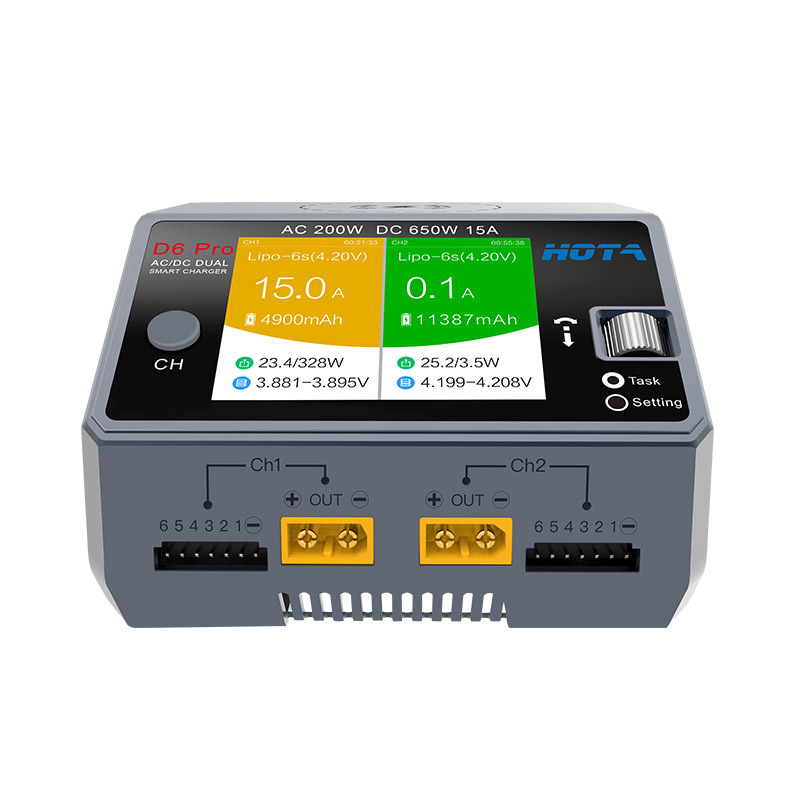 شاحن بطارية ذكي HOTA ، مفرغ لي - مراجعة Hota D6 Pro Dual Lipo Charger وسعره