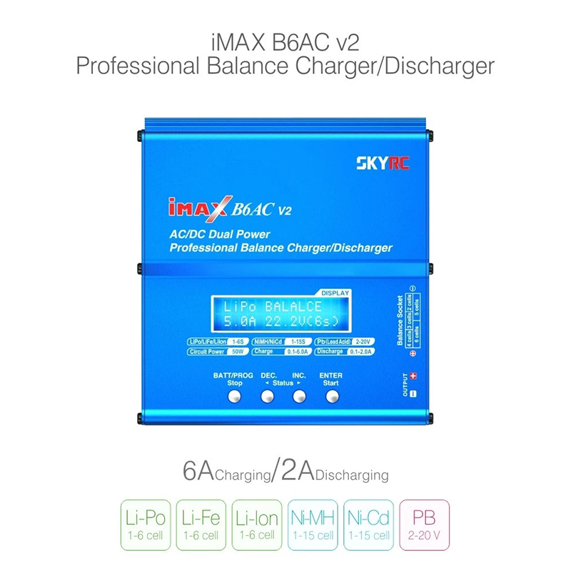 الأصلي SKYRC iMAX B6AC V2 6A ي - مراجعة Skyrc B6 Neo Smart Charger وسعره
