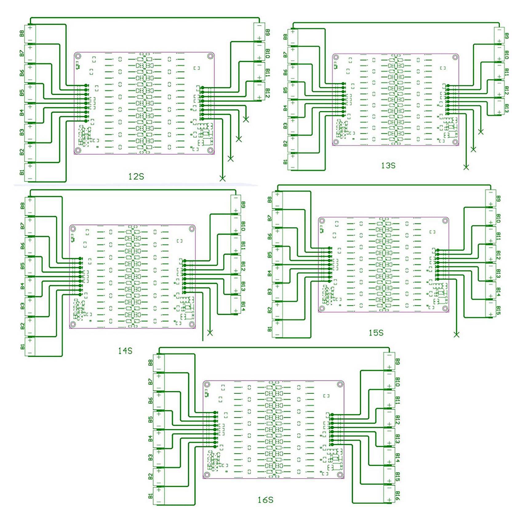 ABZZ-2X 12S 13S 14S 15S 16S مو - مراجعة 12S Lipo Battery Balancing Board وسعره