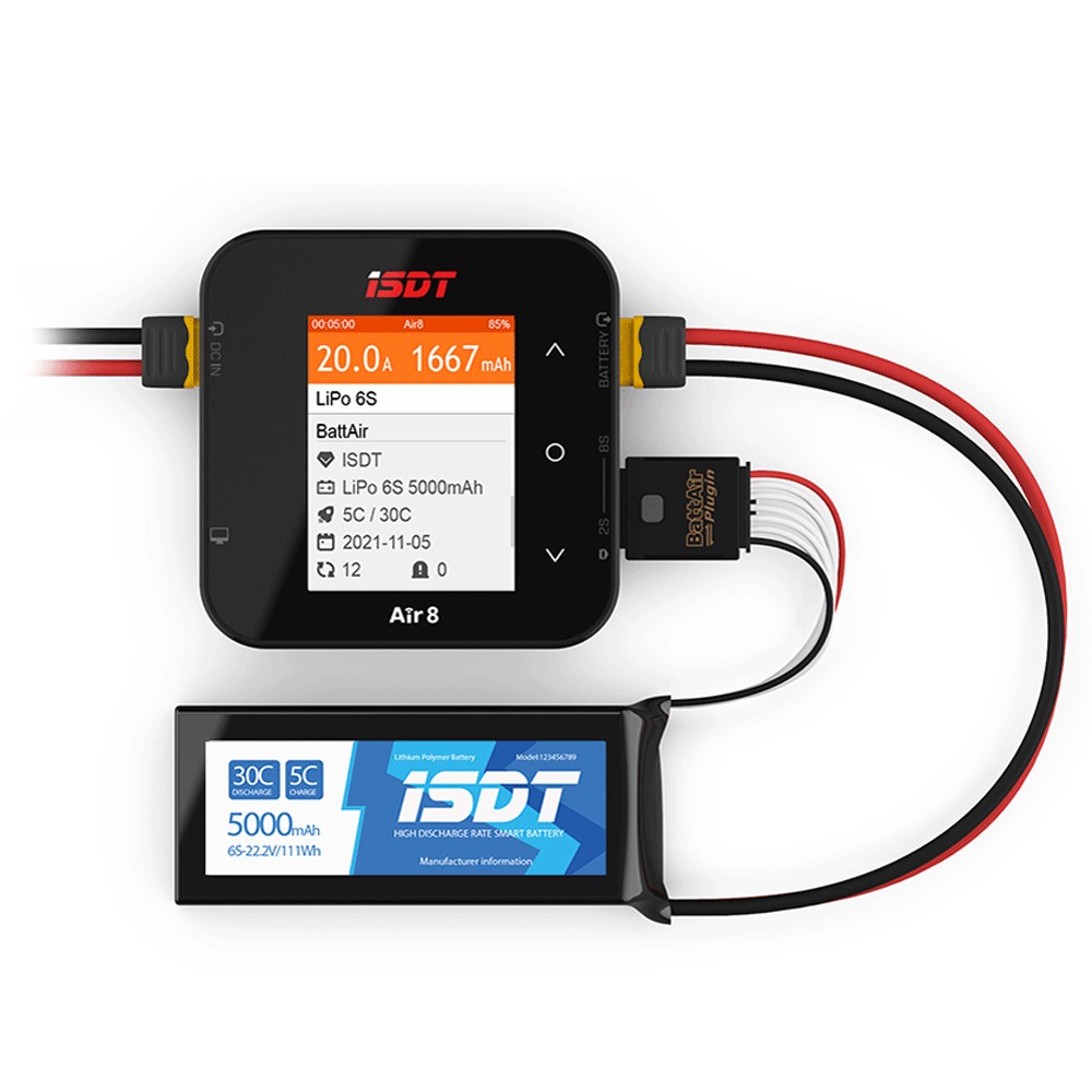 ISDT Air8 تيار مستمر 500 واط ا - مراجعة Isdt Air8 8S Lipo Charger وسعره