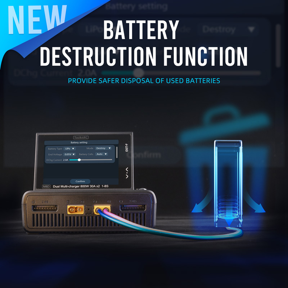 ToolkitRC M8D الشاحن الذكي 2CH - مراجعة Toolkitrc M6Dac Smart Charger وسعره