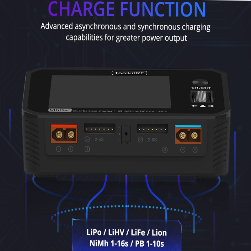 شاحن ومفرغ بطاريات ليثيوم بولي - مراجعة Toolkitrc M6Dac Smart Charger وسعره